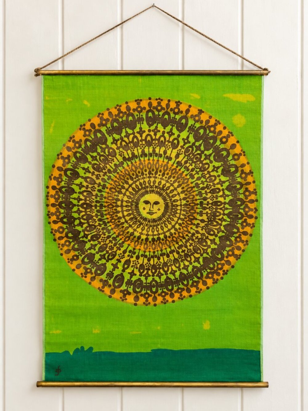 Hans Jürgen Schöbel Södahl 1968 Danish Jute Wall Hanging MCM 41”